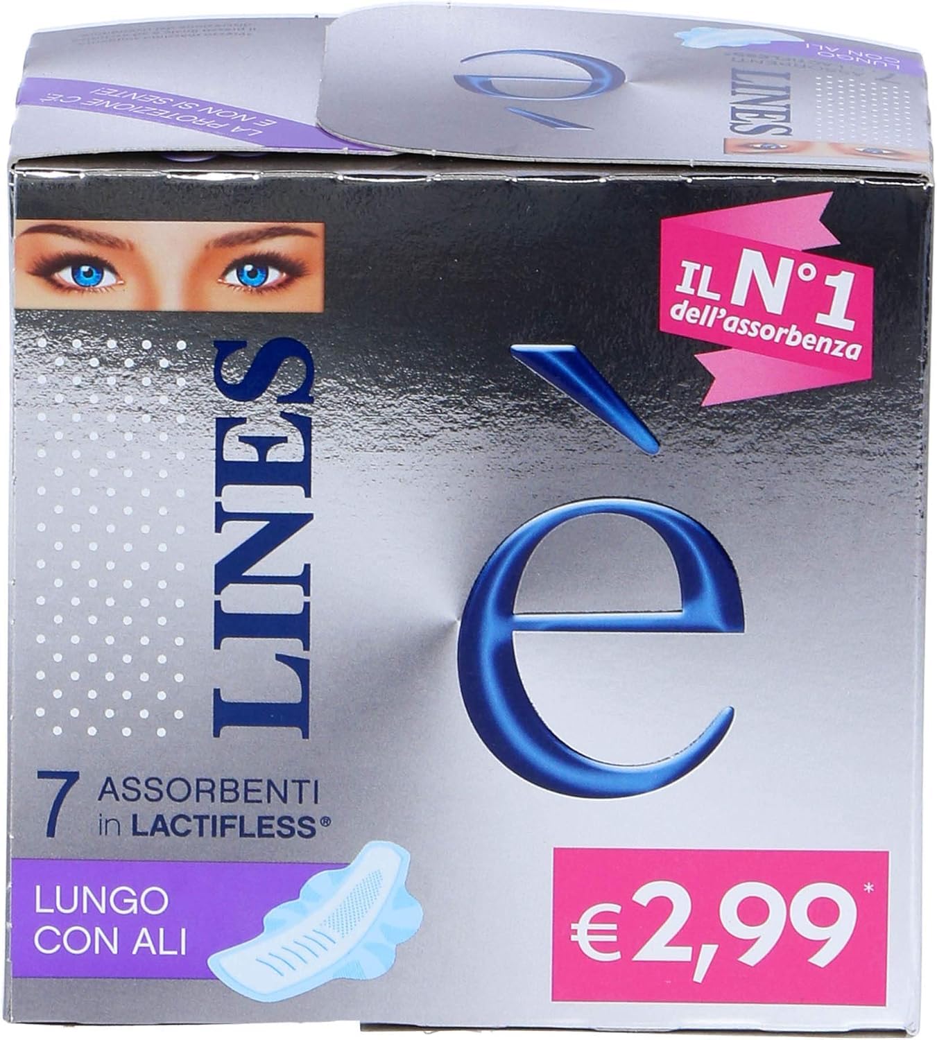 Lines è lungo con ali 12x 7 st. saugfähig in Lactifless lang mit Flügeln + italian Gourmet polpa 400g