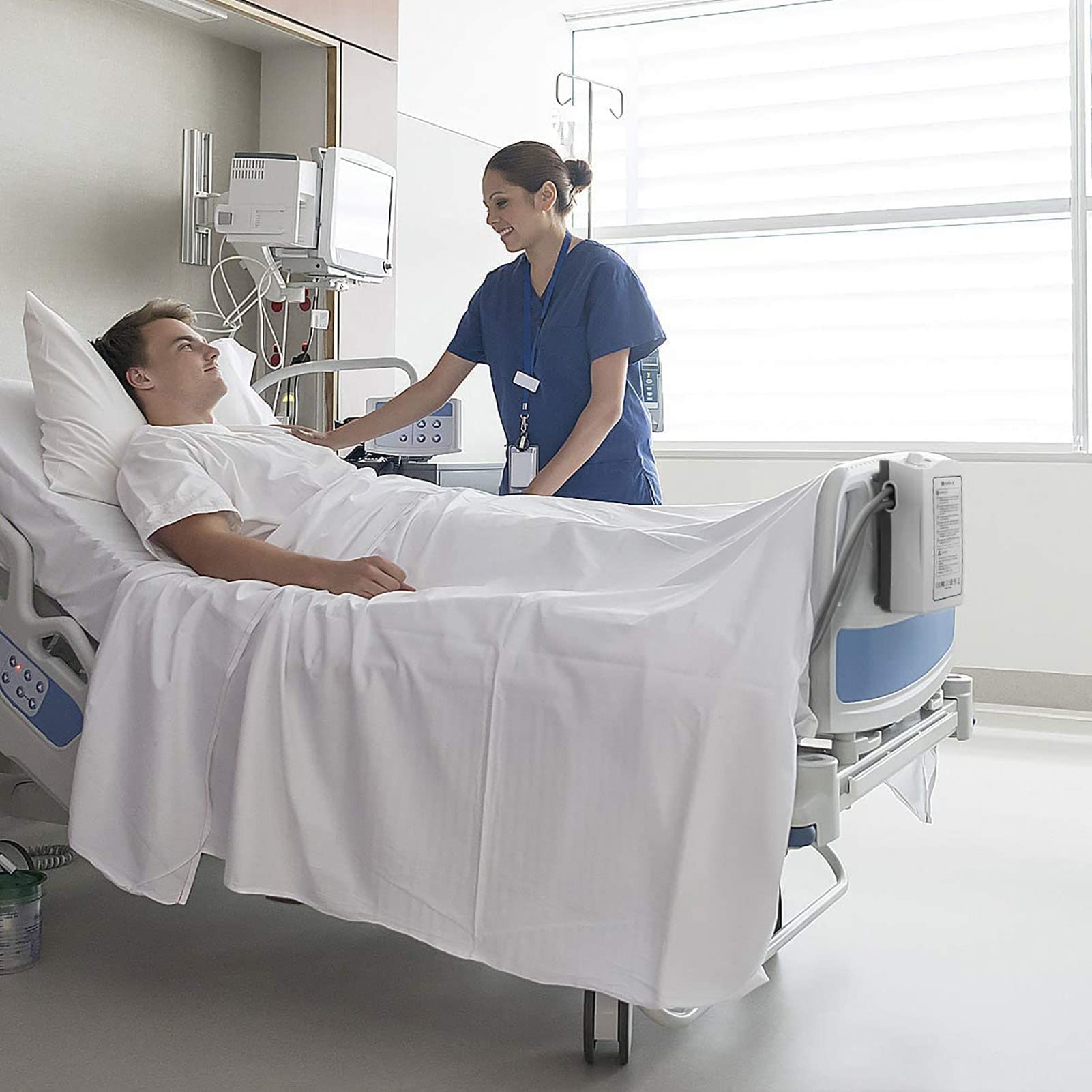 Colchón Inflable antiescaras, colchón Individual esférico con presión de Aire alternada para aliviar escaras y úlceras por presión en Cama médica. Incluye Bomba.
