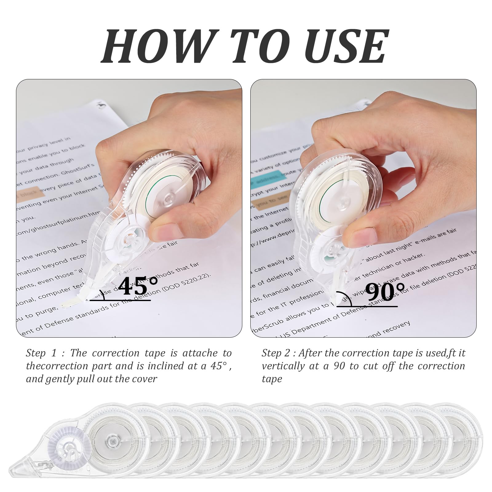 WYTNB Korrekturbänder Set - 6 Stück 30m Korrekturroller 5mm Für Schule & Büro