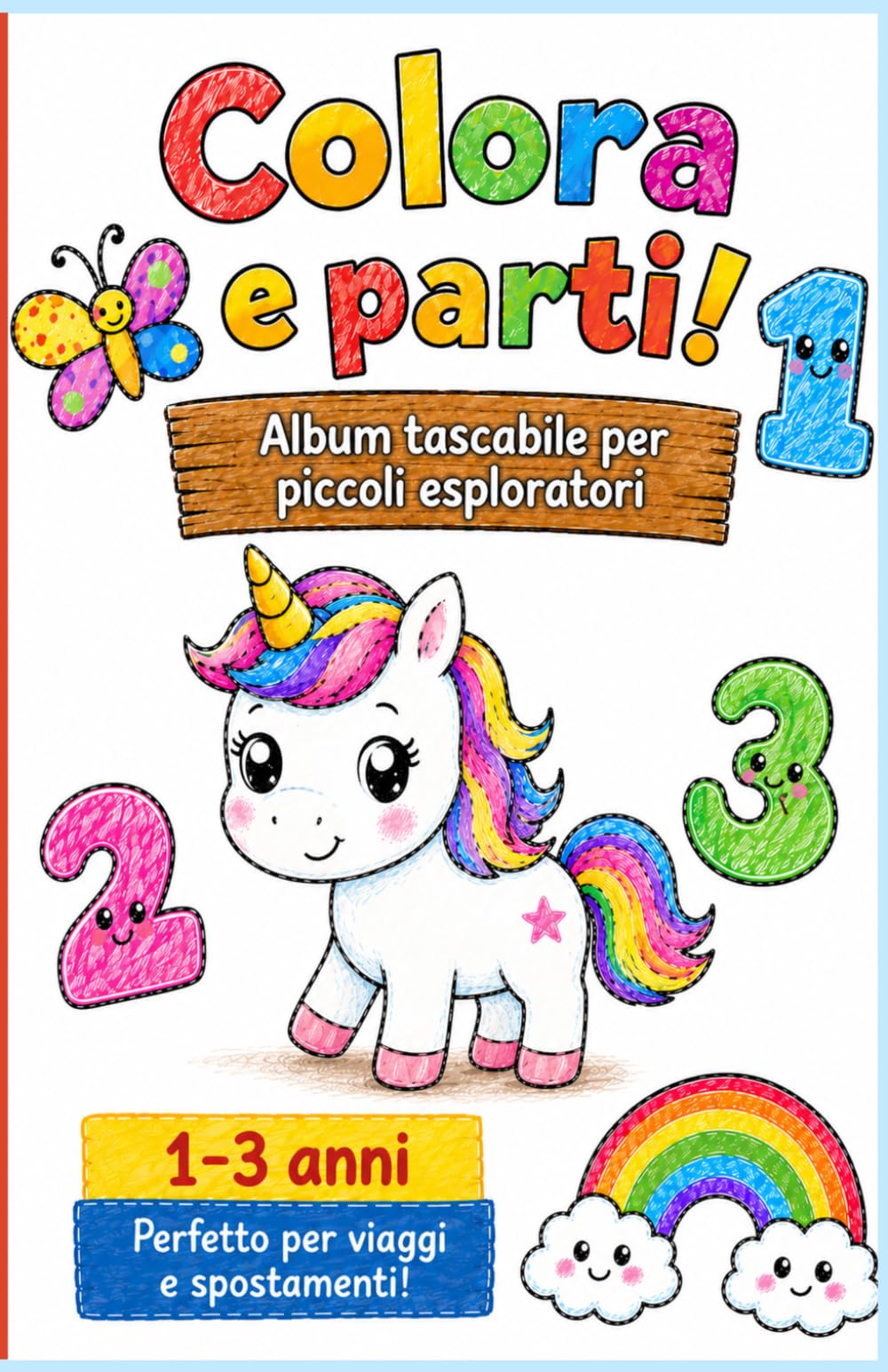 Colora e parti!: Album tascabile per piccoli esploratori