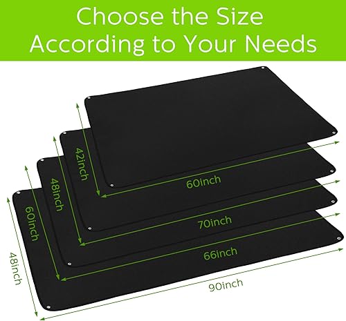 Miniatura 7 de Tapetes grandes para debajo de la parrilla al aire libre, 66 x 60 pulgadas, para parrilla, ahumador, terraza, patio, fogata, doble cara,
