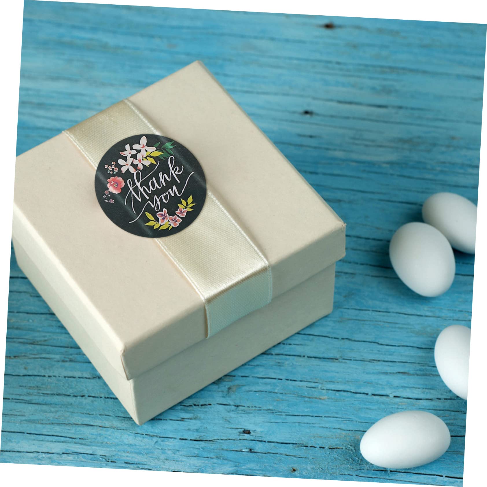 4rotoli Adesivi Ringraziamento Per Sacchetti Confezione Stickers Design Elegante Per Feste e Regali Perfetti Per Decorare e Personalizzare Eventi Speciali