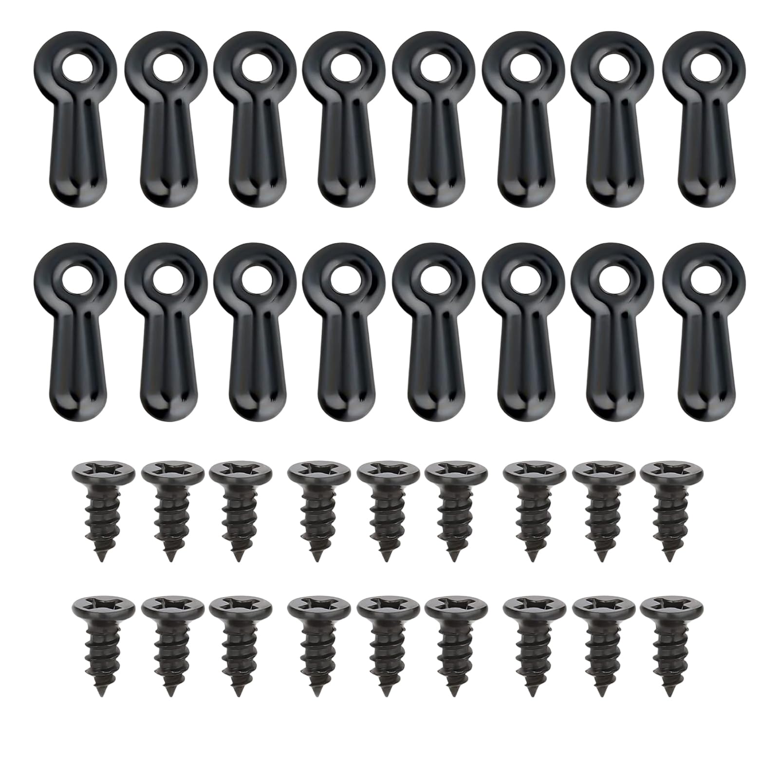 Upstore Black 100Pcs Metal Frame Picture Turn Button Fasteners Photo Frame Hardware And Screws For Craft Hanging Pictures Photos Drawing (Black)