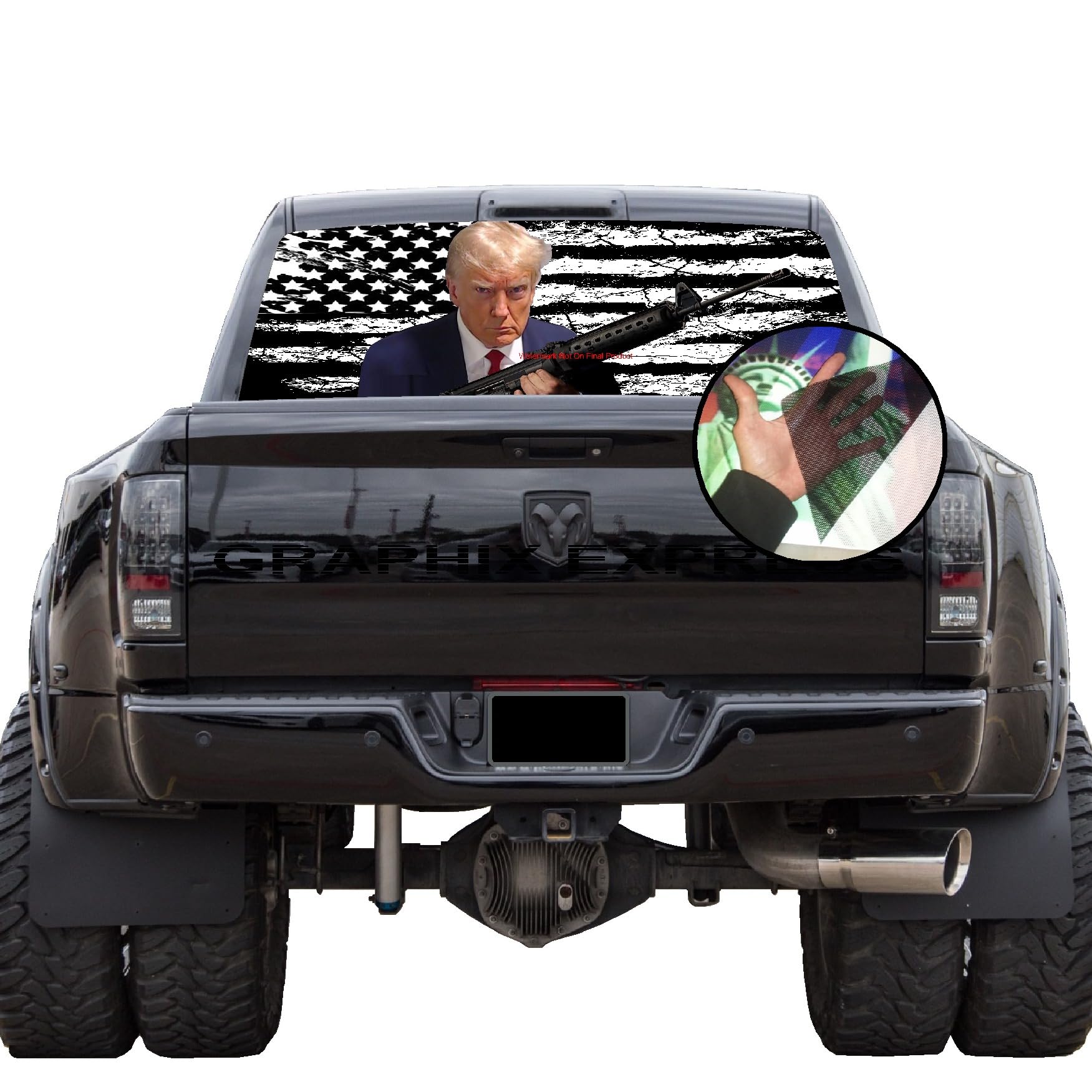 Trump Box On Rear End Amazon.com - GRAPHIX EXPRESS Truck Back Window Graphics (Trump ...