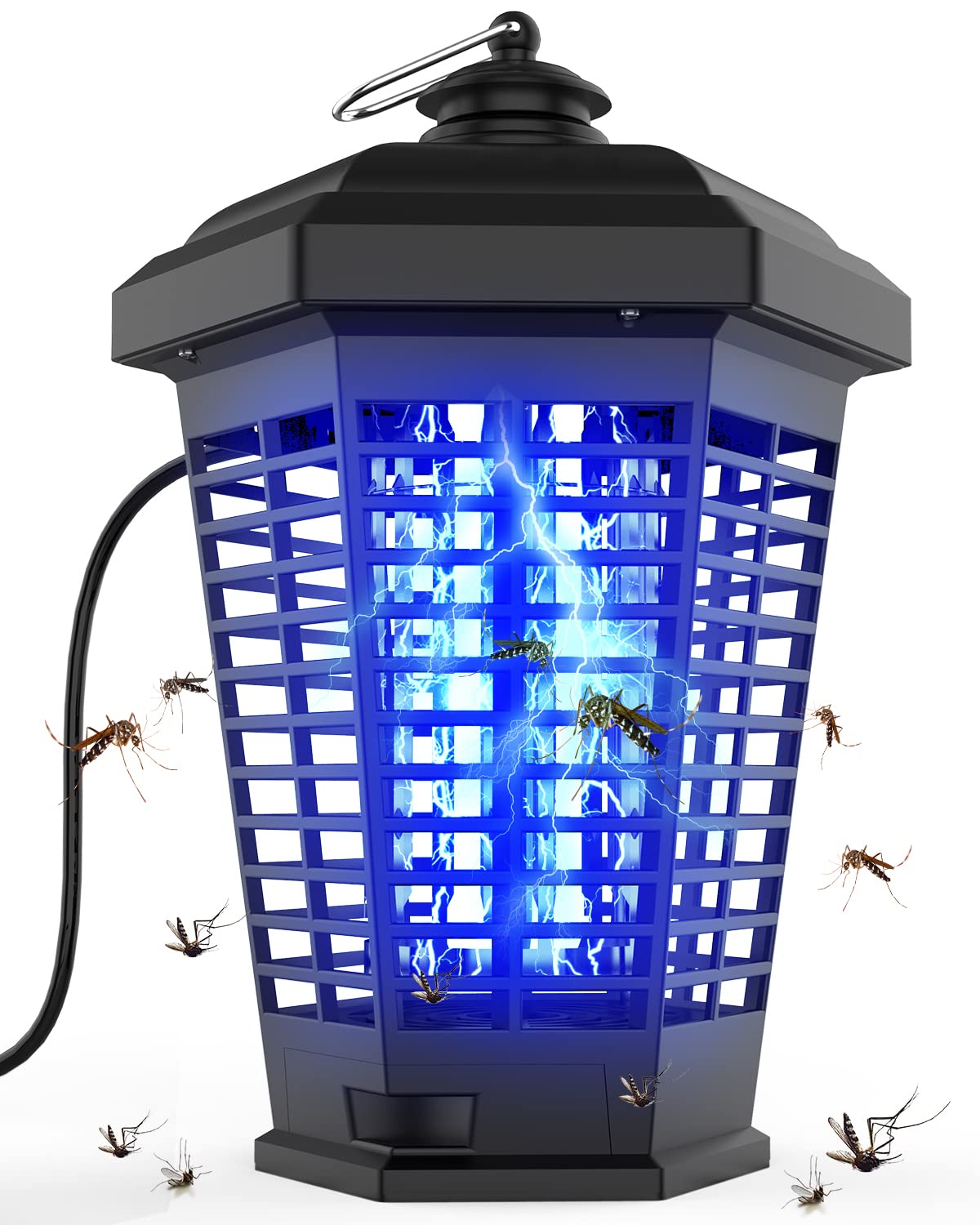 Solar Bug Zapper 4500V Electric Mosquito Zapper Outdoor Fly, 40 OFF