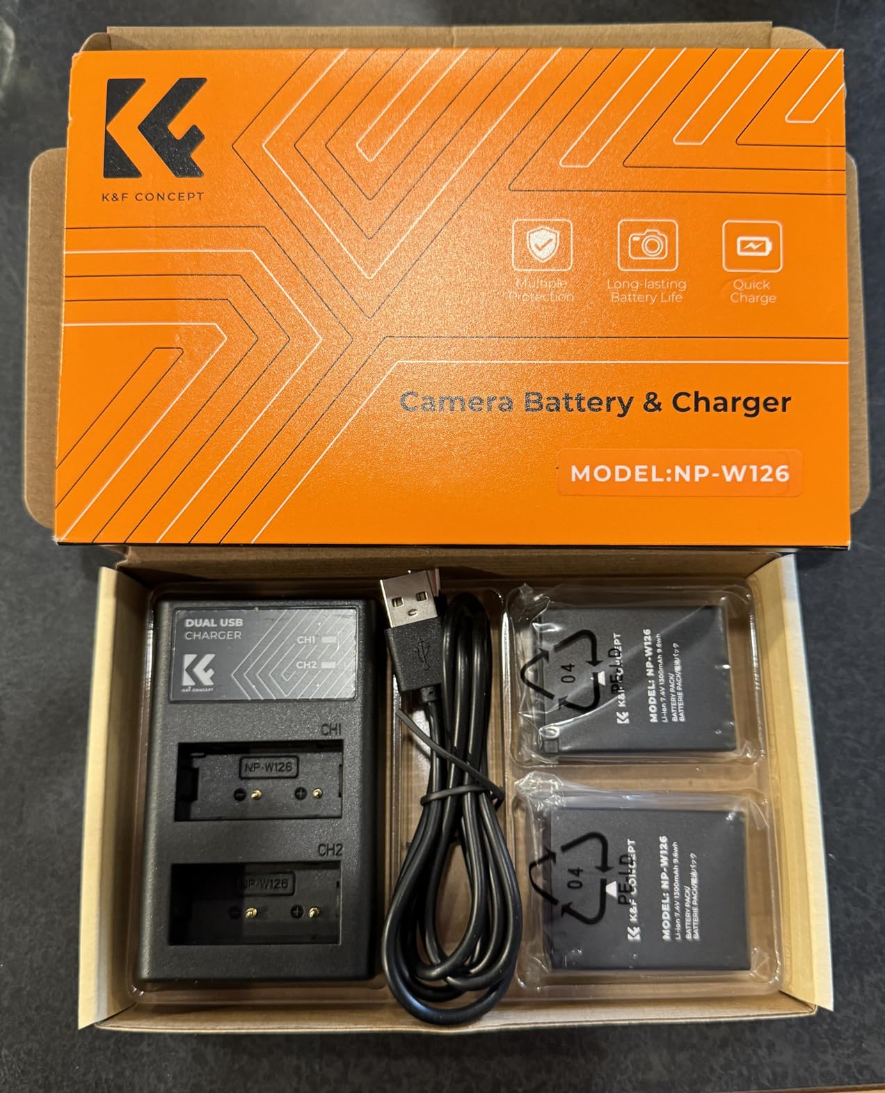 Pack De 3 Batteries NP-W126S Pour Fujifilm – 1140 MAh, Recharge USB-C Rapide, Compatible X100V, X-T4, Etc.