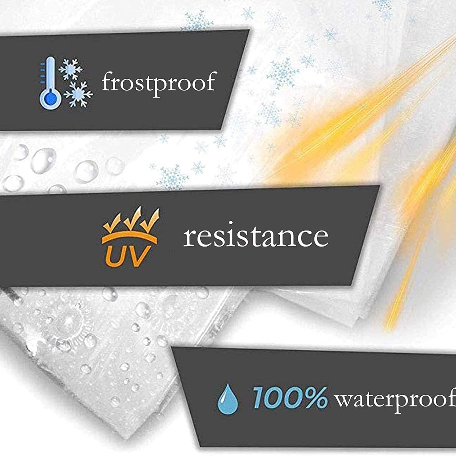 Transparent Waterproof Tarp 10x16ft, Waterproof Clear Tarp, Clear Vinyl Tarp, Garden Rainproof Clear Poly Tarp Plant Cover Insulation Shed Cloth with Grommets