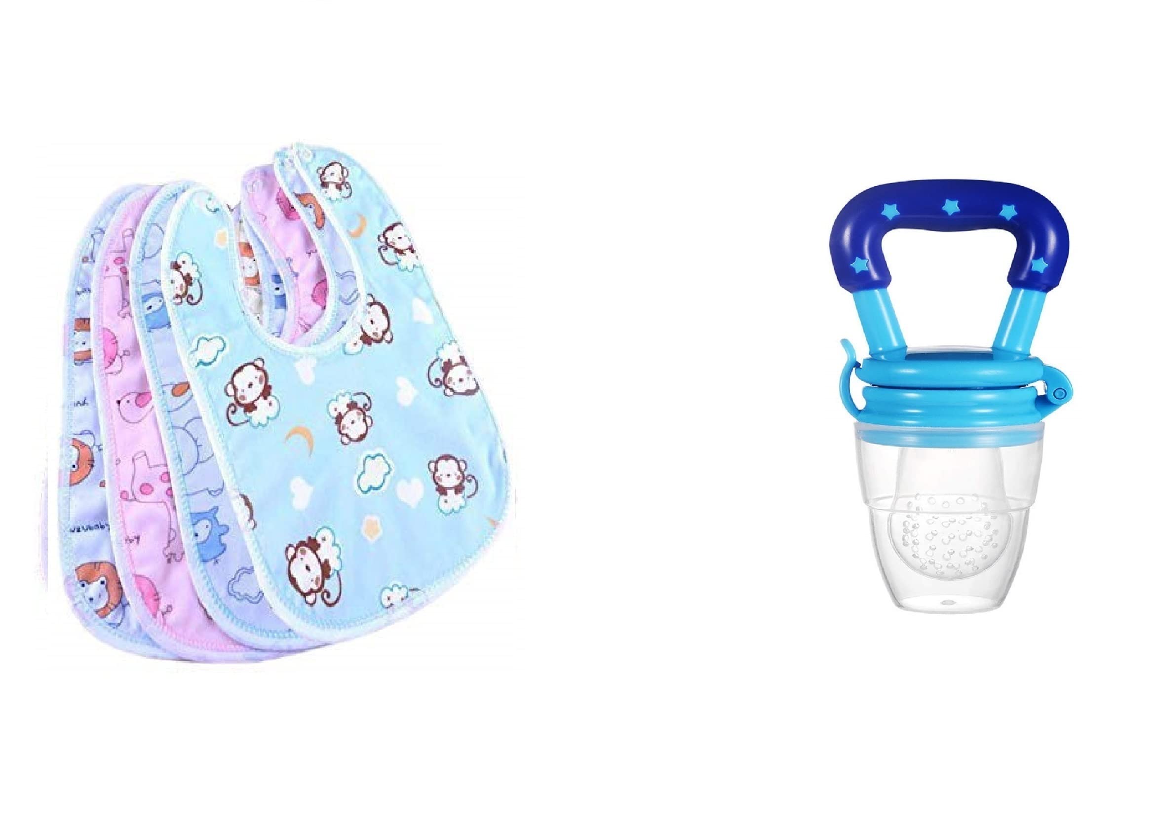 ANTIL'S 4pcs Waterproof Baby Bib/Apron & 1 Pcs Fruit Feeder Combo Pack-image-16