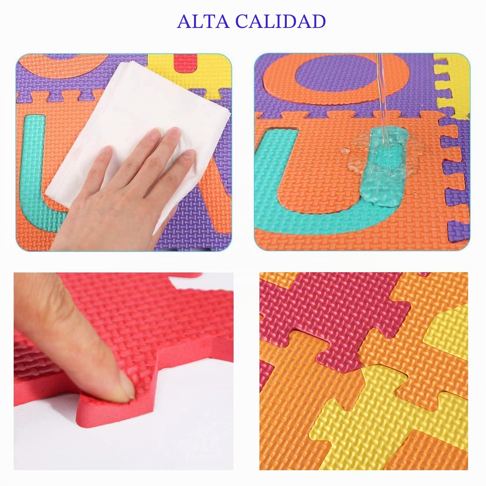 Alfombra Puzzle para Niños,36 Piezas Puzzle Alfombra Bebé,Alfombrilla Goma Espuma Suave Eva Alfombras de Numeros y Letras (A-Z) para Bebé Ideal