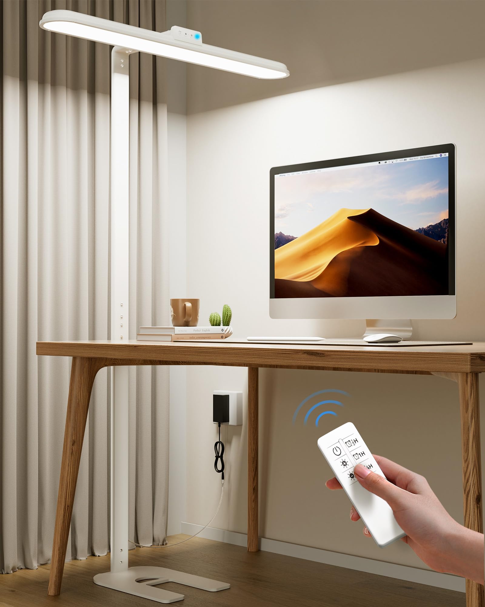 XEBKOR Eye-Caring LED Floor Lamp, 63'' Dimmable Timing Standing