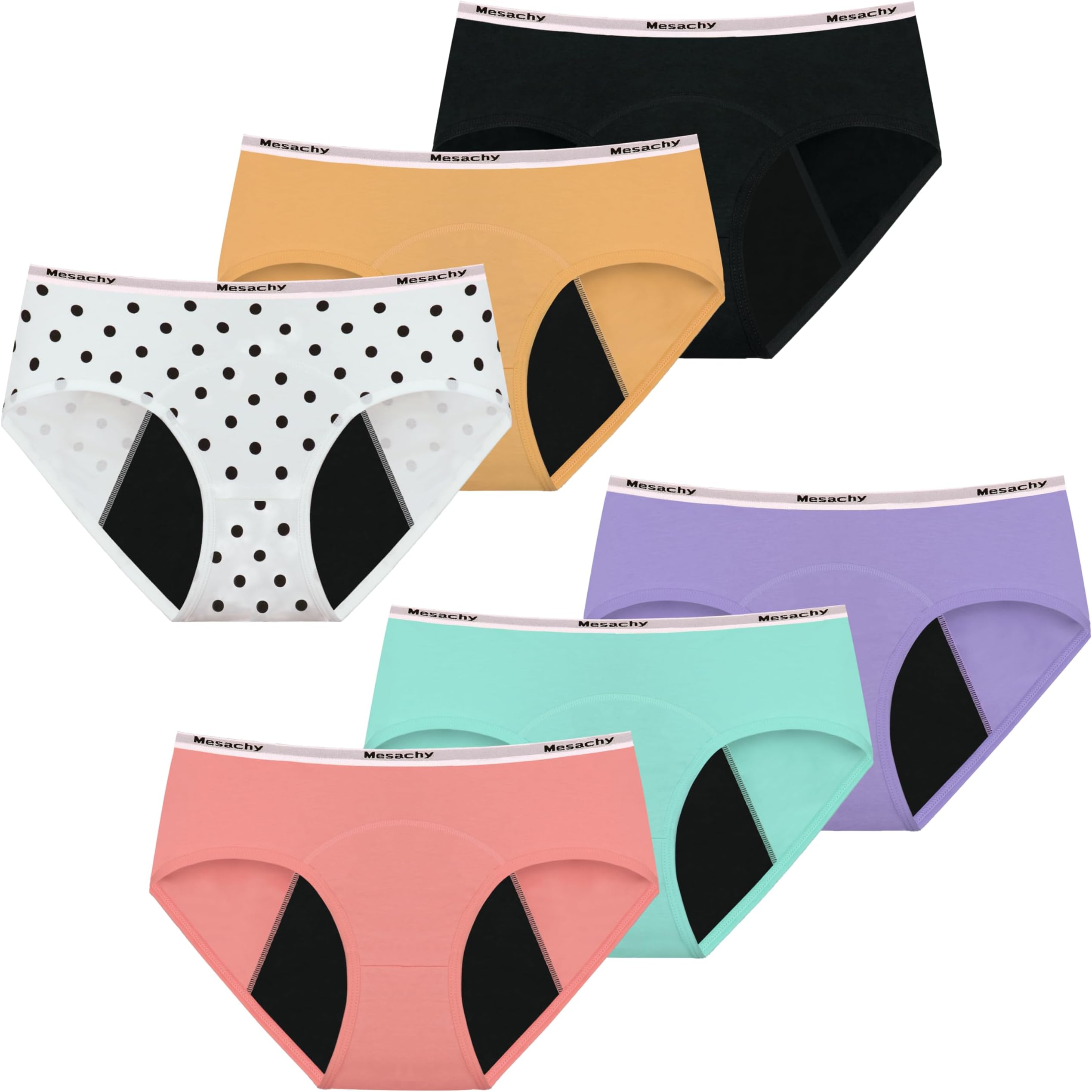 Girls Period Underwear Period Panties for Teens Menstrual Leakproof Protective Cotton Briefs