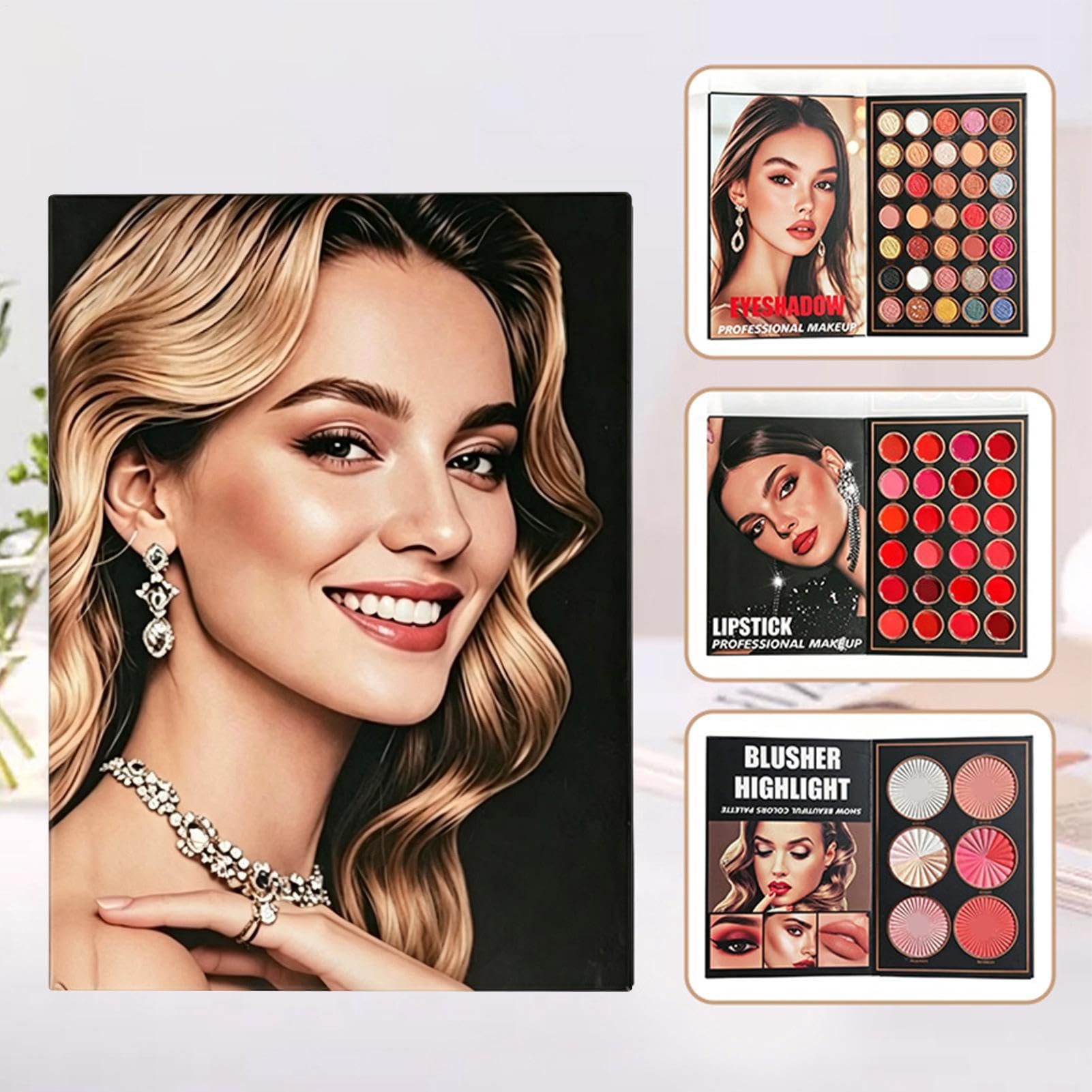 Palette Trucco Completa a Forma di Libro Palette A Forma Di Libro Con | Ombretto Per Il Trucco Occhi Per La Bellezza Quotidiana, Gli Appuntamenti, Le Feste, Gli Spos
