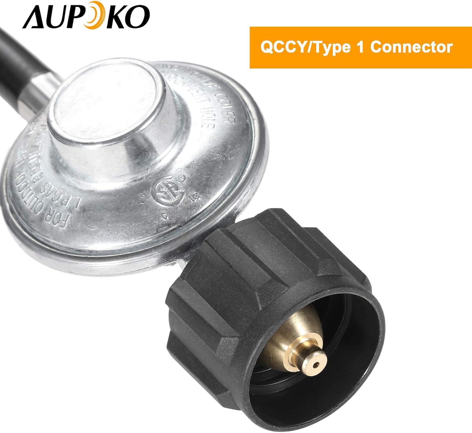 Aupoko Fire Pit Installation Kit with 90K BTU Propane Gas Valve Control Assembly System Kit, Including 1/2' Chrome Key and Quarter-Turn Shut-Off Valve, Replacement for Propane Gas Connection