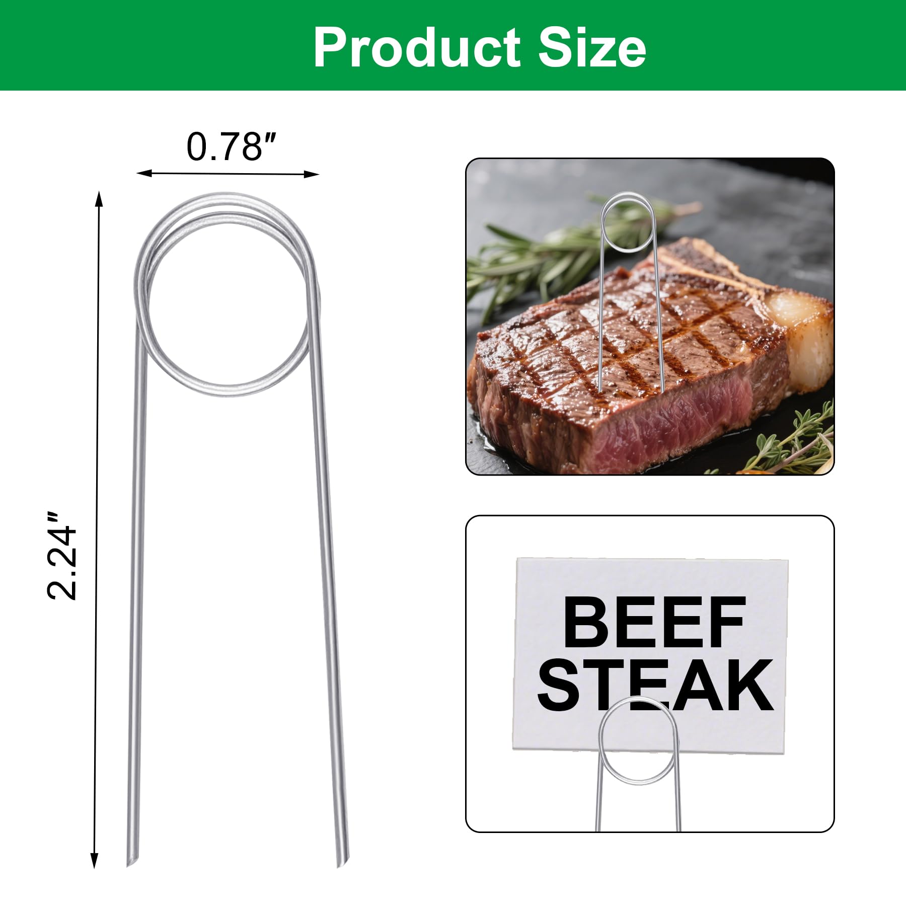 Pin Style Sign Snapklik.com : Aiwaiufu 100 Pcs 2.4 Inch Stainless Steel Pin Style Sign ...
