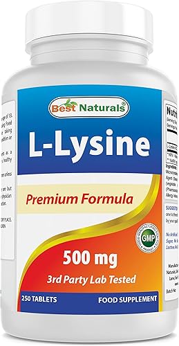 Best Naturals L-Lisina 500 mg 250 Comprimidos