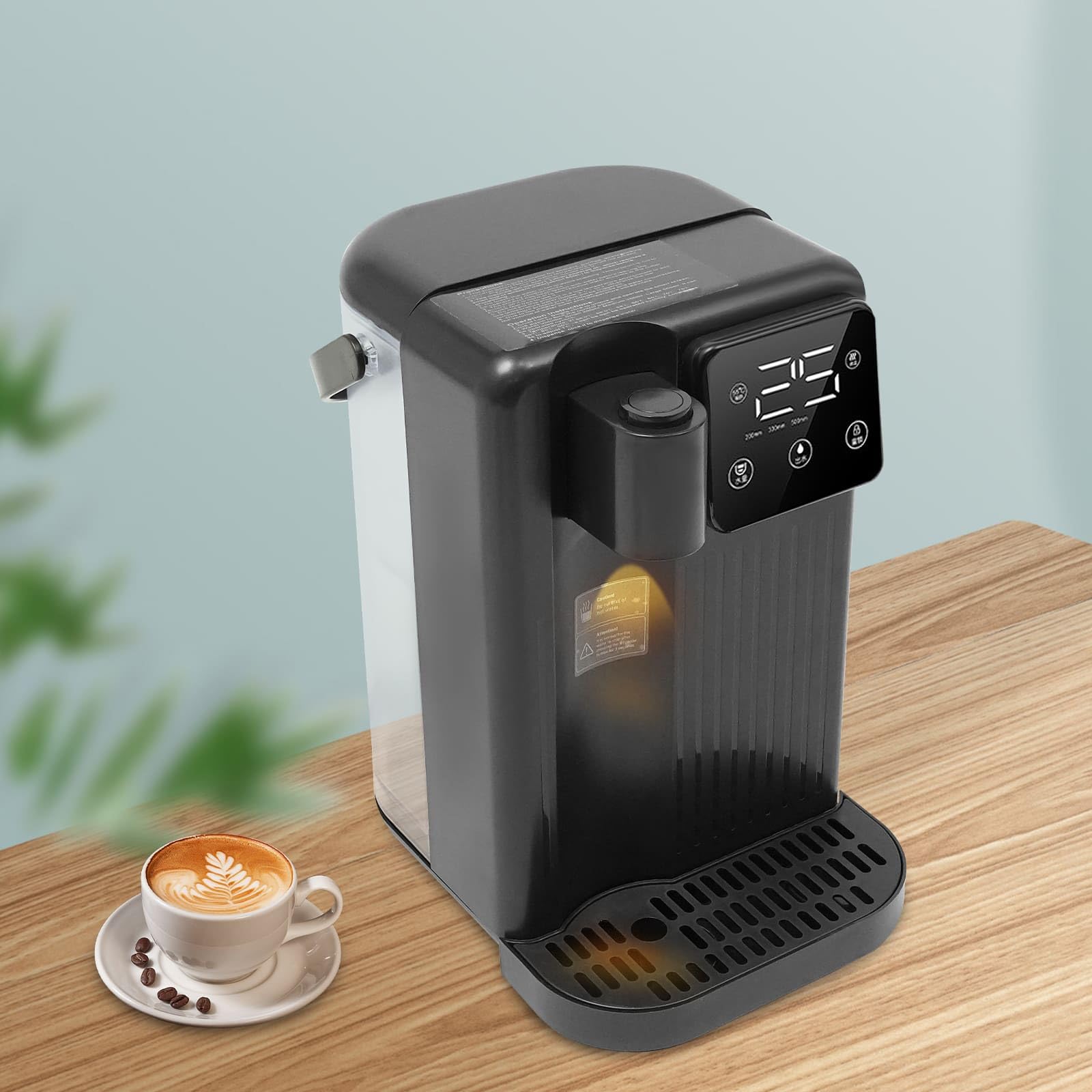 Distributeur d'Eau Chaude Instantanée 1700W avec Filtre, Écran Tactile LED, Réservoir 3L, Noir