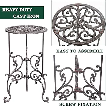 Amazon.com : Sungmor Heavy Duty Cast Iron Potted Plant Stand