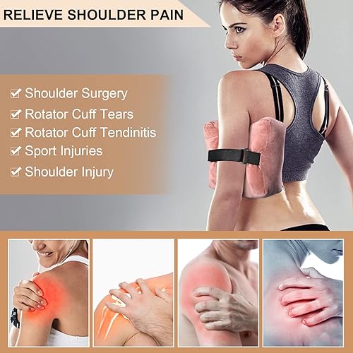 Miniatura 6 de Almohada de cirugía de hombro con bolsillo, almohada de hombro para aliviar el dolor, almohada de puño rotador para dormir de lado, almohada de