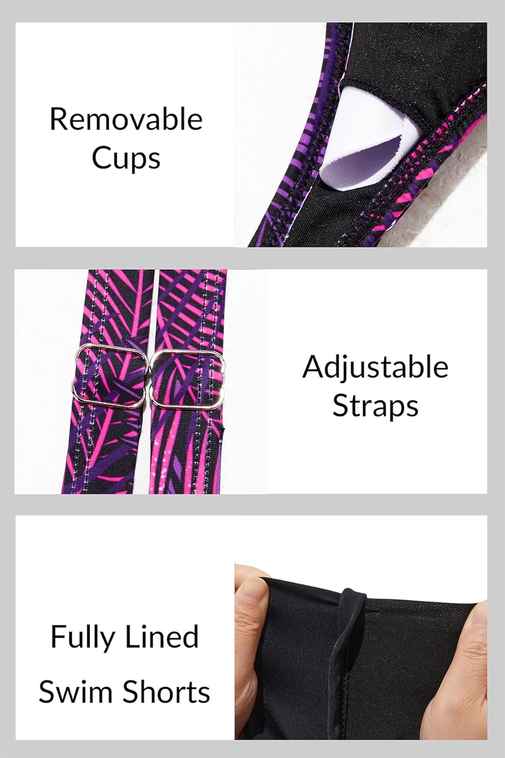 Yonique Blouson Tankini Swimsuits for Women 2 Piece Bathing Suits Tops with Boyshorts Modest Loose Fit Swimwear