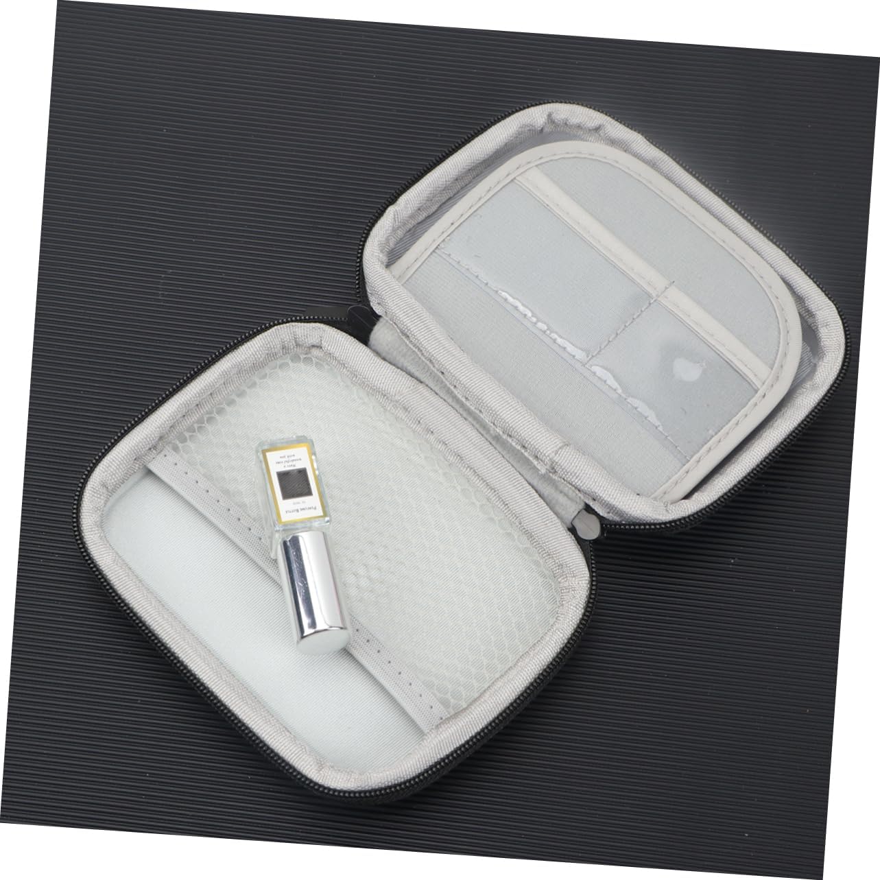 balacoo Eva Digital Accessories Storage Bag Fall Electronics Protection Organizer for Power Bank Earphones USB Cables Durable Zippered Design with Hook Black image 2