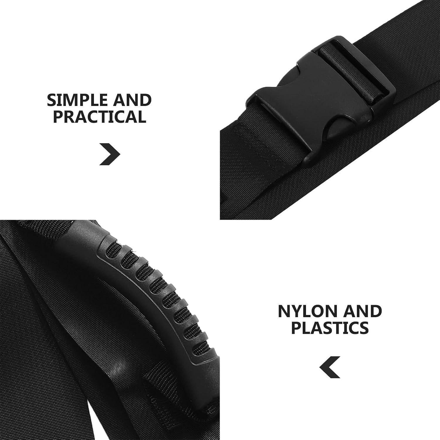 Adjustable Luggage Straps Convenient Carrying Nylon and Plastic Material with Buckle Minimalist Design Travel Bag Straps for Secure Packing and Easy Identification for Suitcase