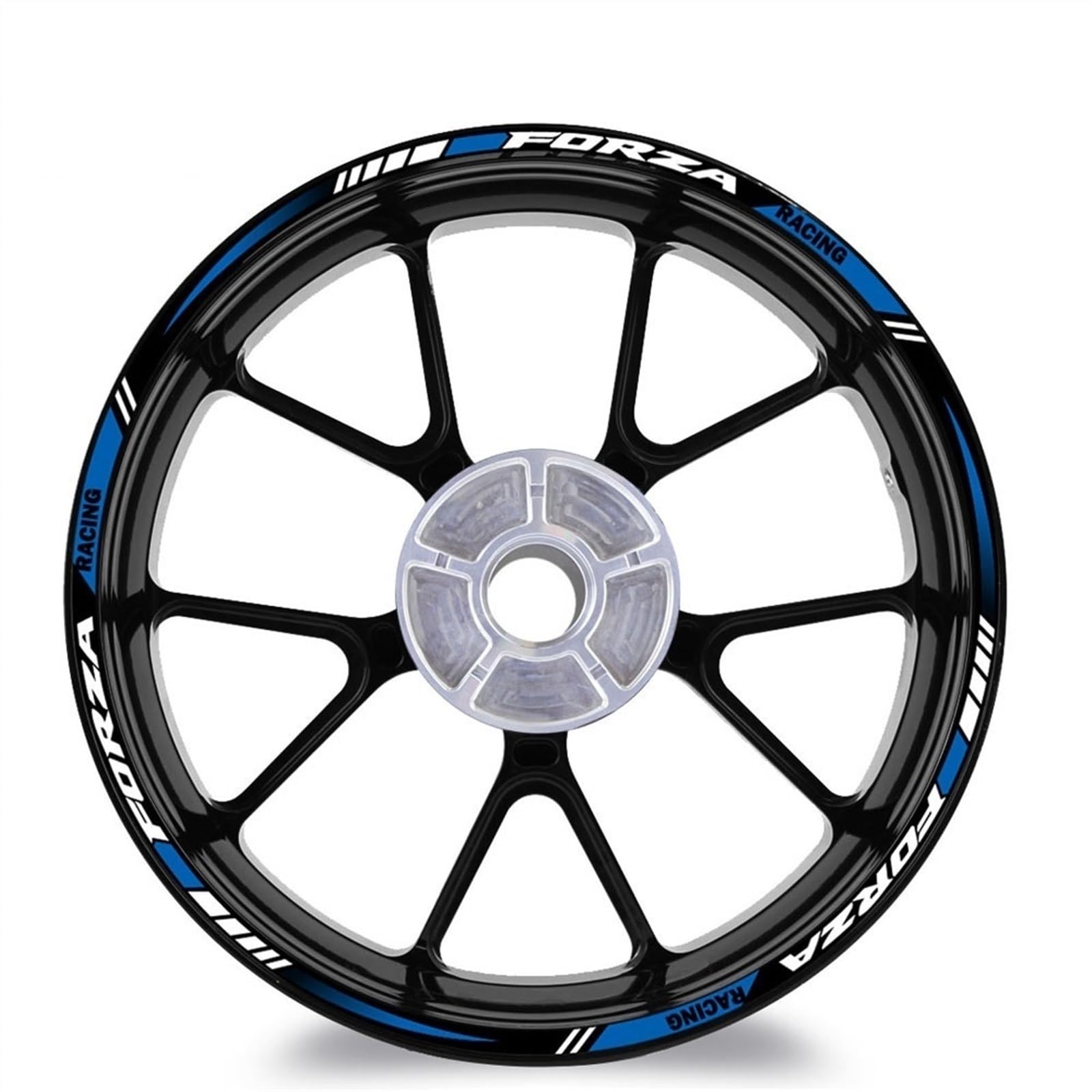 Motorcycle Wheel Sticker Reflective Rim Scooter Stripe Decal Accessories for Forza 125 250 300 350 750 MF13 Decorative(Color8)