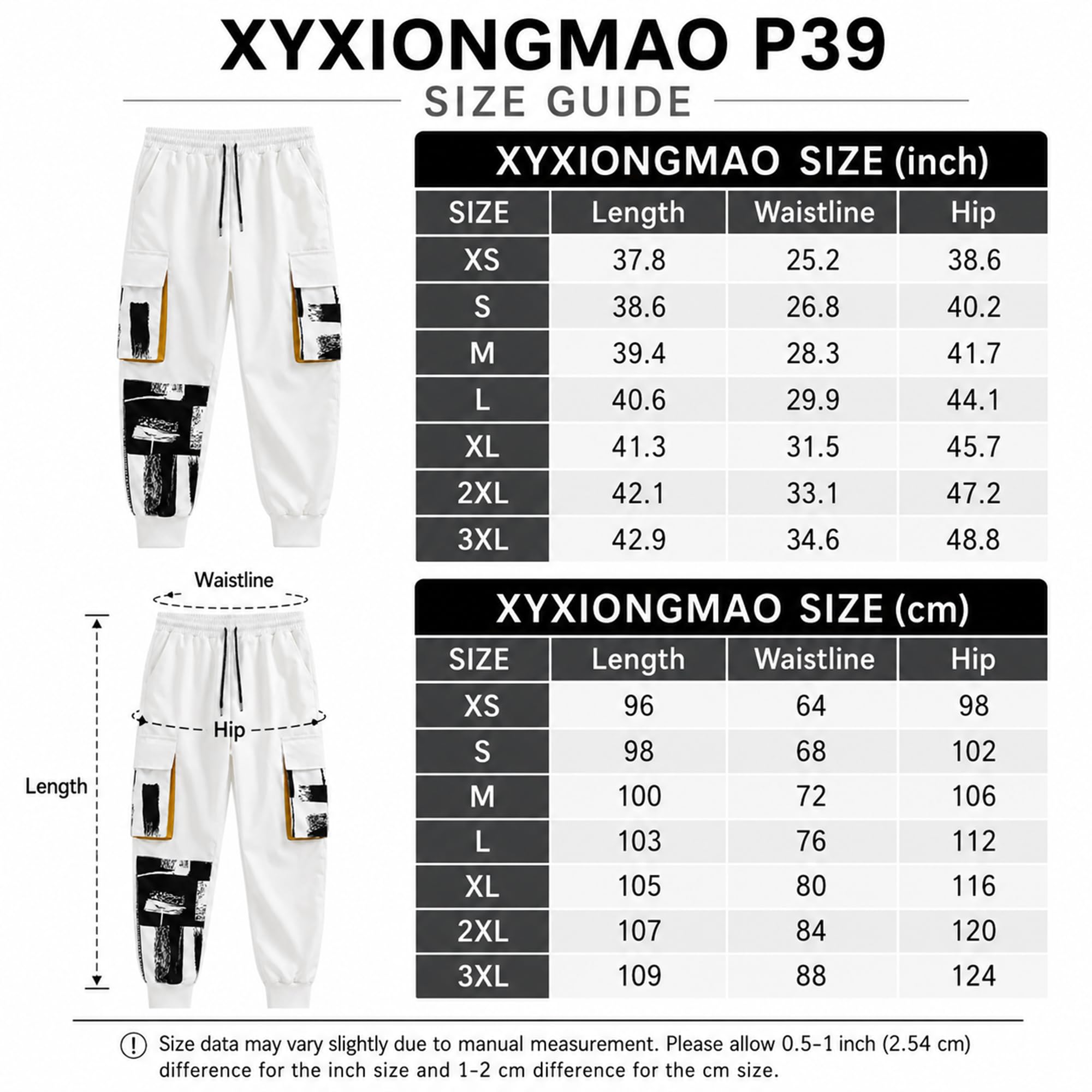 XYXIONGMAO Pantaloni Harem tattici bianchi da uomo con tasche Techwear Streetwear Hip Hop Joggers Pantaloni cargo per uomo