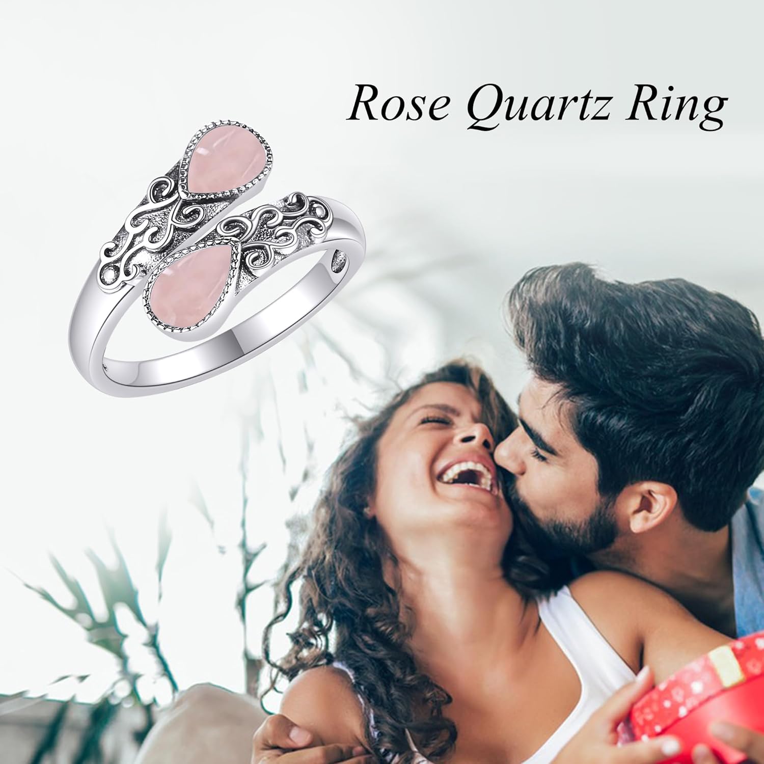 Ring for Women Sterling Silver Adjustable Band Open Rings Jewelry Gifts for Girls - Image 6