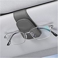 Vista 35 de zipelo Soporte para gafas de sol para visera solar de automóvil, 2 piezas de gancho magnético de cuero para gafas, clip de montaje para gafas de sol