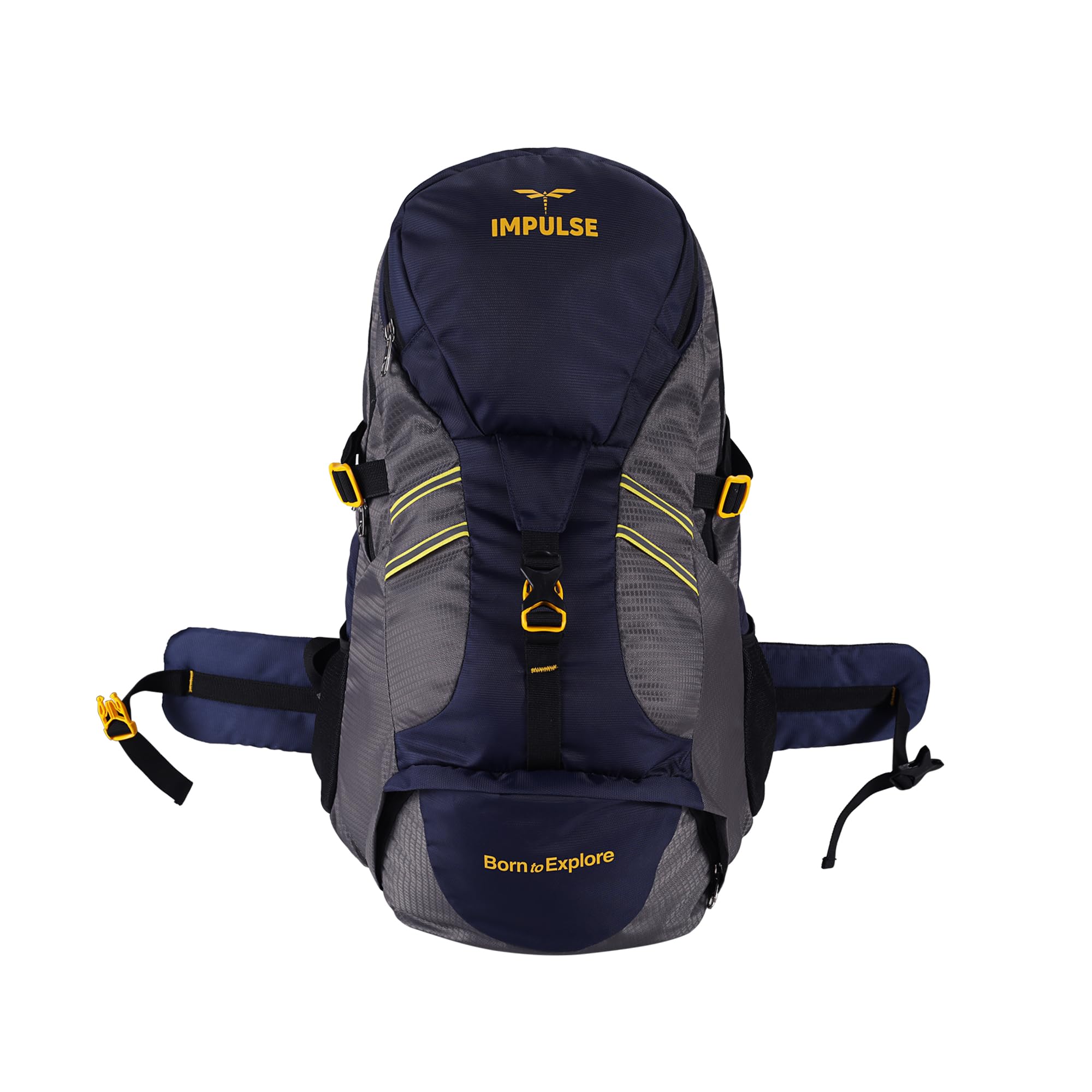 Impulse 2 Compartment Rucksack 60L Travel Backpack for Men - Hiking, Trekking, Camping - Cedar 2 Bag with 1 Year Warranty (Navy Blue)