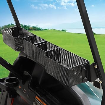 Roykaw Golf Cart Front Inner Basket Dash Storage/Tray Organizer for Club Car DS & Precedent Models, Upgrade Larger Compartments & More Sturdy and Durable