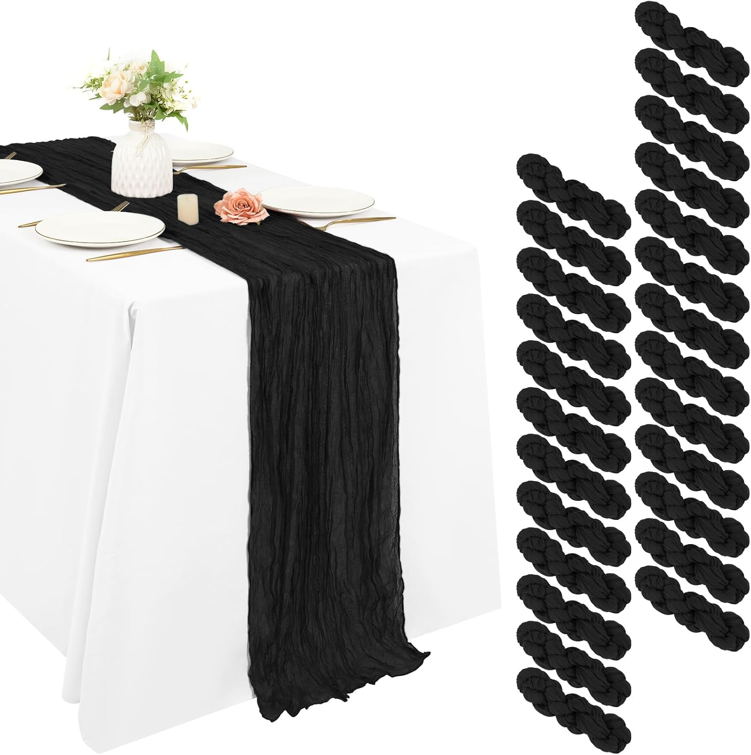 Textured Gauze Table Runner