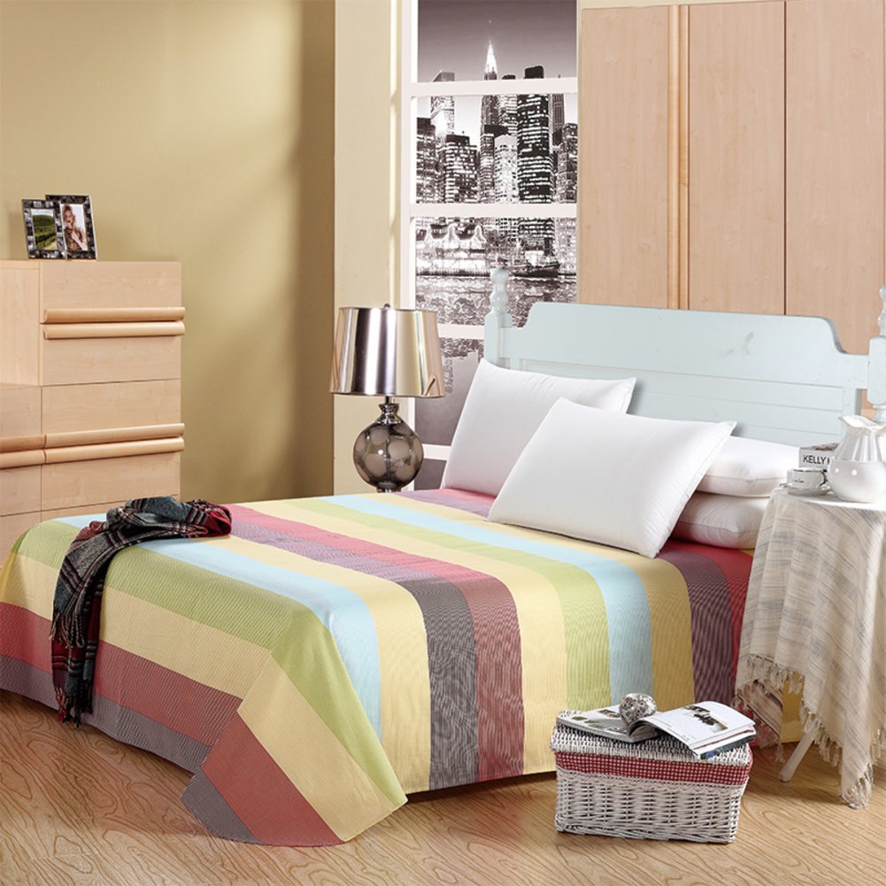 Linge de sergé de coton supérieur, grand drap de style unique 245x265cm