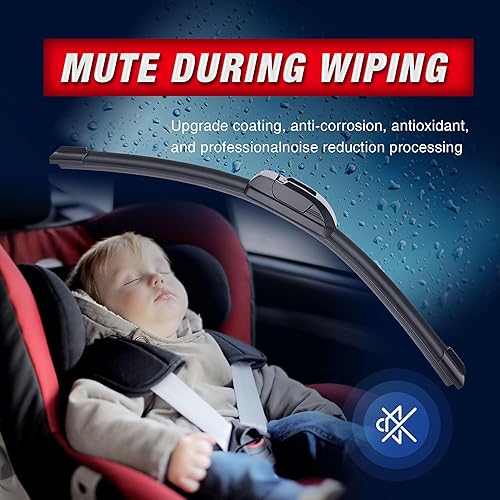 Miniatura 6 de Limpiaparabrisas delantero de 28 pulgadas + 20 pulgadas para Toyota Sienna 2022 2021 2020 2019 2018 2017 2016 2015 2014 2013 2012 2011 2010 (juego