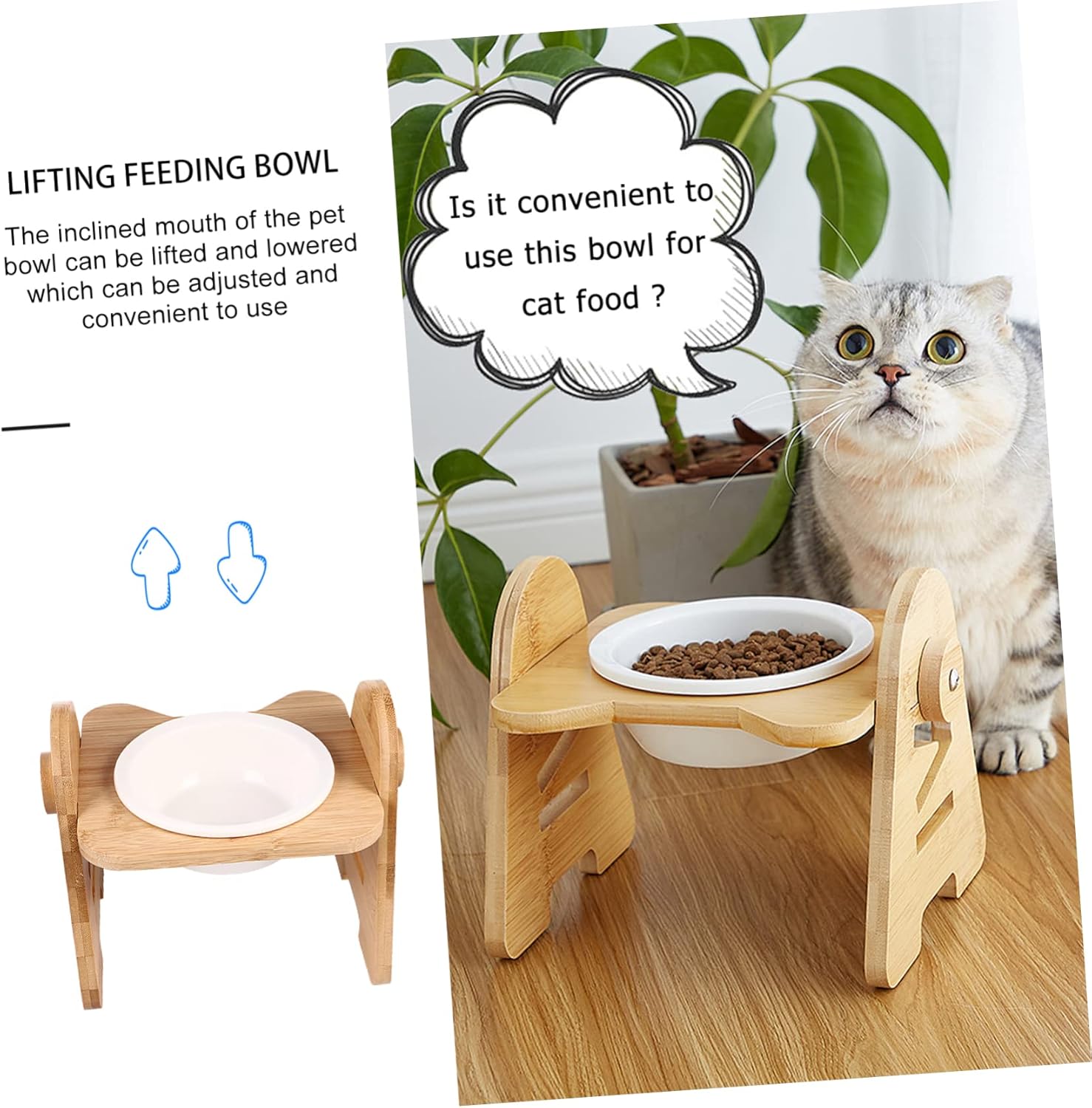 Creative Cat Bowl Elevated Pet Feeder with Detachable Stand for Comfortable Dining Experience for Cats and Dogs Non Slip Design Easy to