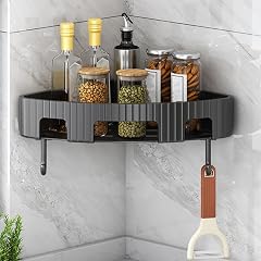 Counter Organizer With Hook Wall Mounted Storage Basket Shower Organizer Corner Bathroom Holders Corner Shower Caddy With Hooks