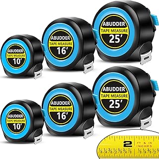 Tape Measure, Measuring Tape Retractable,Measurement Tape with Fractions,Self Lock Power Tape Measures Retractable 25ft/16ft/10ft (Blue, 10FT&16FT&25FT)