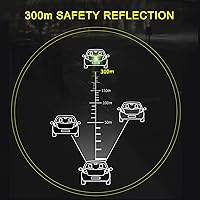 Vista 5 de TOMALL 6 calcomanías 3D de rayas reflectantes fuertes para guardabarros de automóvil, parachoques de alta intensidad, visibilidad nocturna