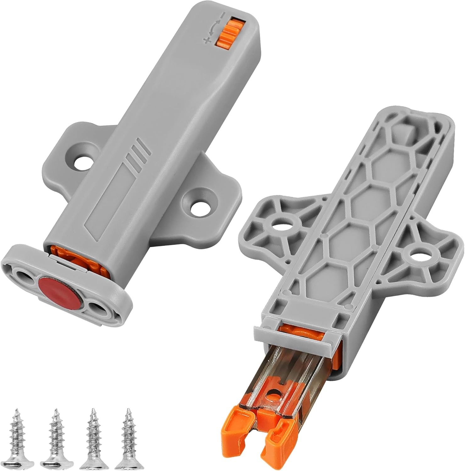 Push to Open Door Latch,2 Pack Non-Magnetic Heavy Duty Push Latches for Hidden Door Push Release Drawer Pull Touch Lock Tip On Closet Close Strong Pop Out,Push to Open Kitchen Cabinet