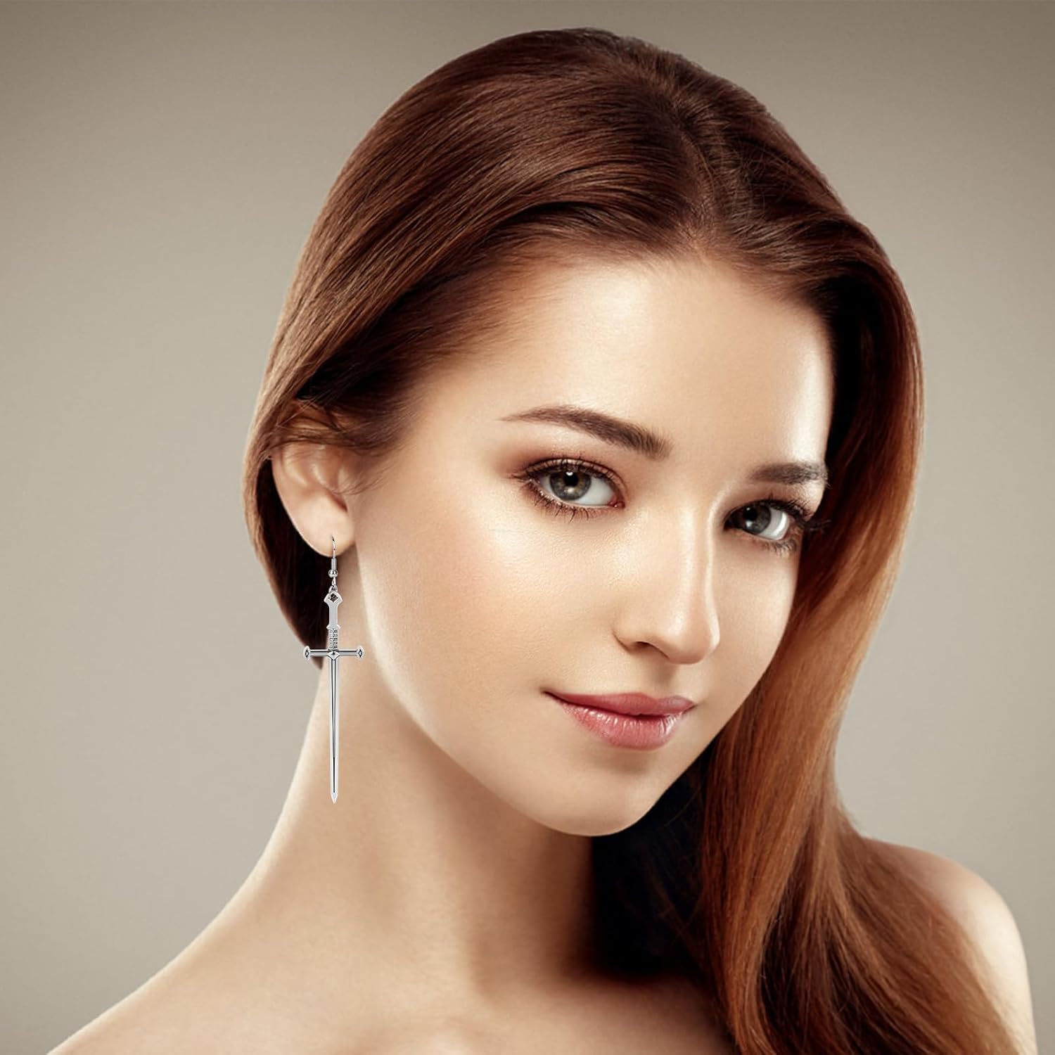 Gothic Sword Earrings, Alloy Retro Earrings Goth Dagger Ear Dangle Grunge Punk Jewelry for Women Men Halloween Cosplay Party Gift - Image 7