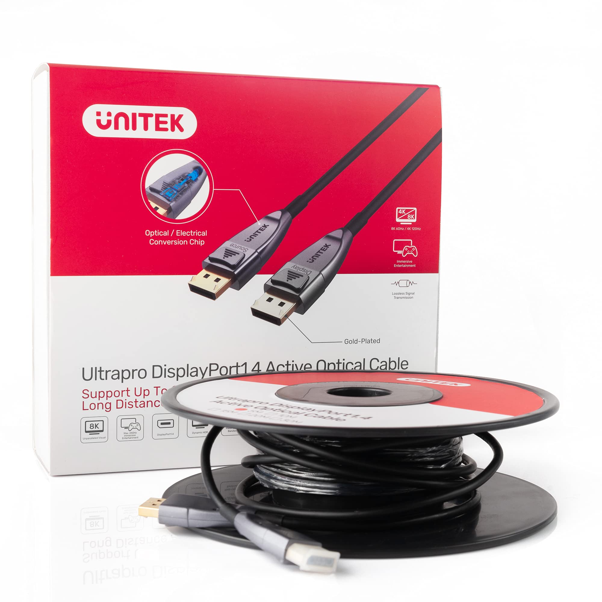 UNITEK C1617GY OPTIC CABLE DISPLAYPORT 1.4 AOC 8K 20M