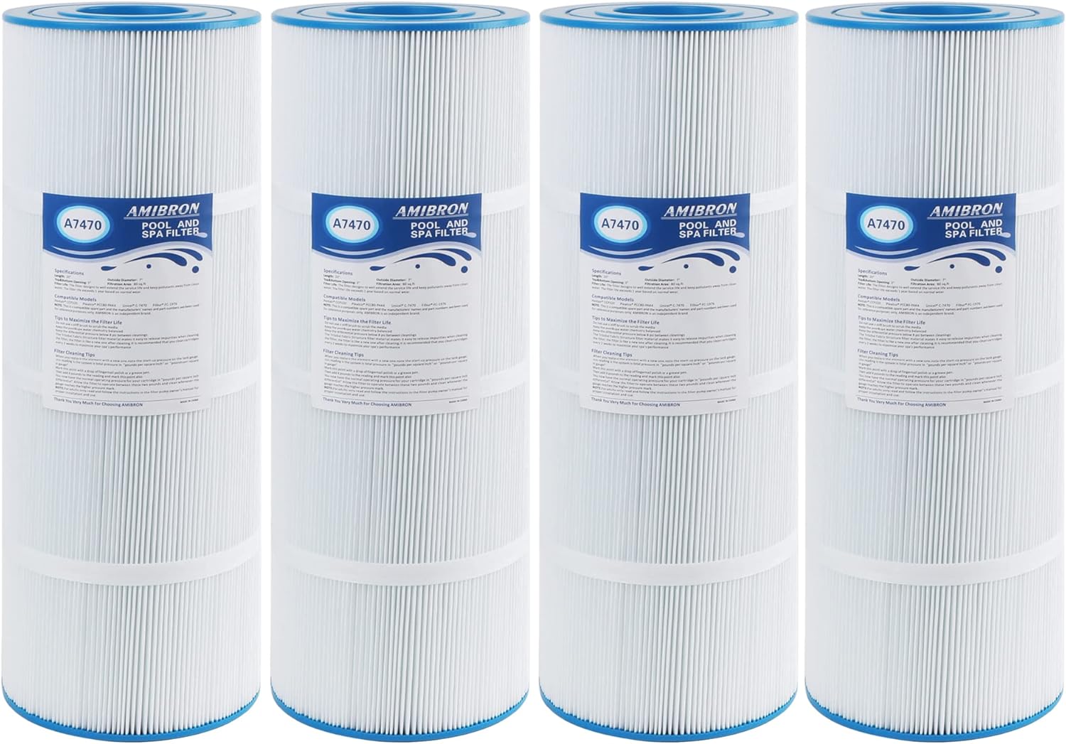 AmiBron C7470 Pool Filter Cartridge Replaces Pentair CCP320,Pleatco