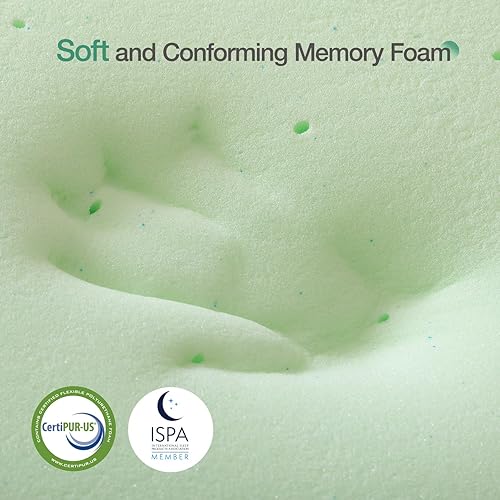 Miniatura 10 de Novilla Cubrecolchón Queen de espuma viscoelástica de gel de 3 pulgadas para un sueño fresco y alivio de presión, cubrecolchón Queen en una caja,