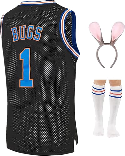 #23 Bugs Lola #6 Space Movie Youth Basketball Jersey for Kids Fit Age 5-18 Boys