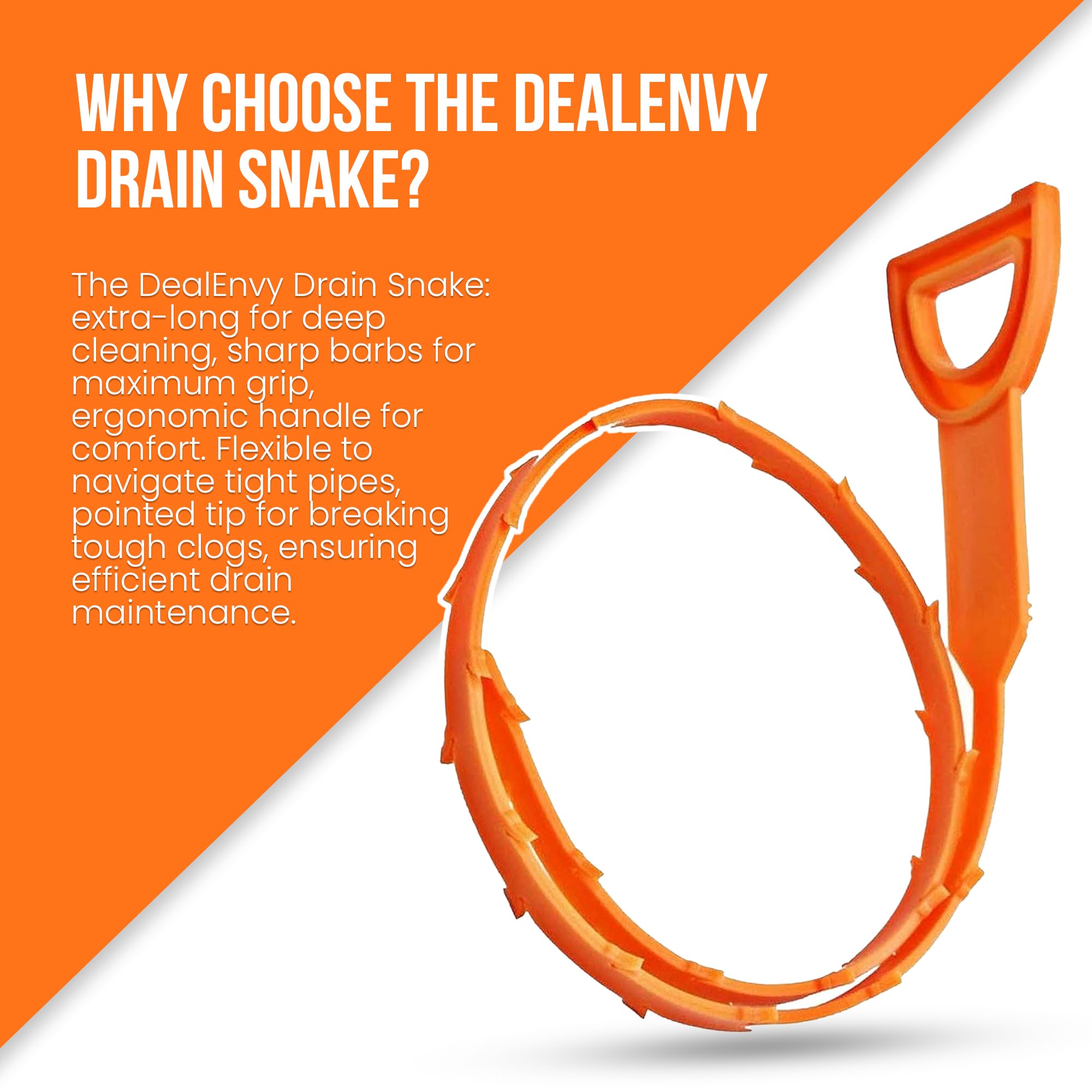 Drain Snake Hair Drain Clog Remover - 3 Pack Shower Snake Sink Unclogger Tool With Exquisite Packaging (Green - View #6