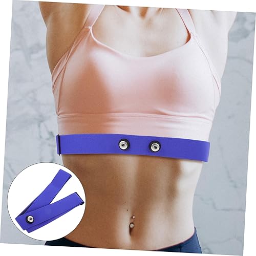 Miniatura 6 de Banda elástica para monitor de pecho de repuesto para cinturón deportivo transpirable ligero fácil de instalar azul