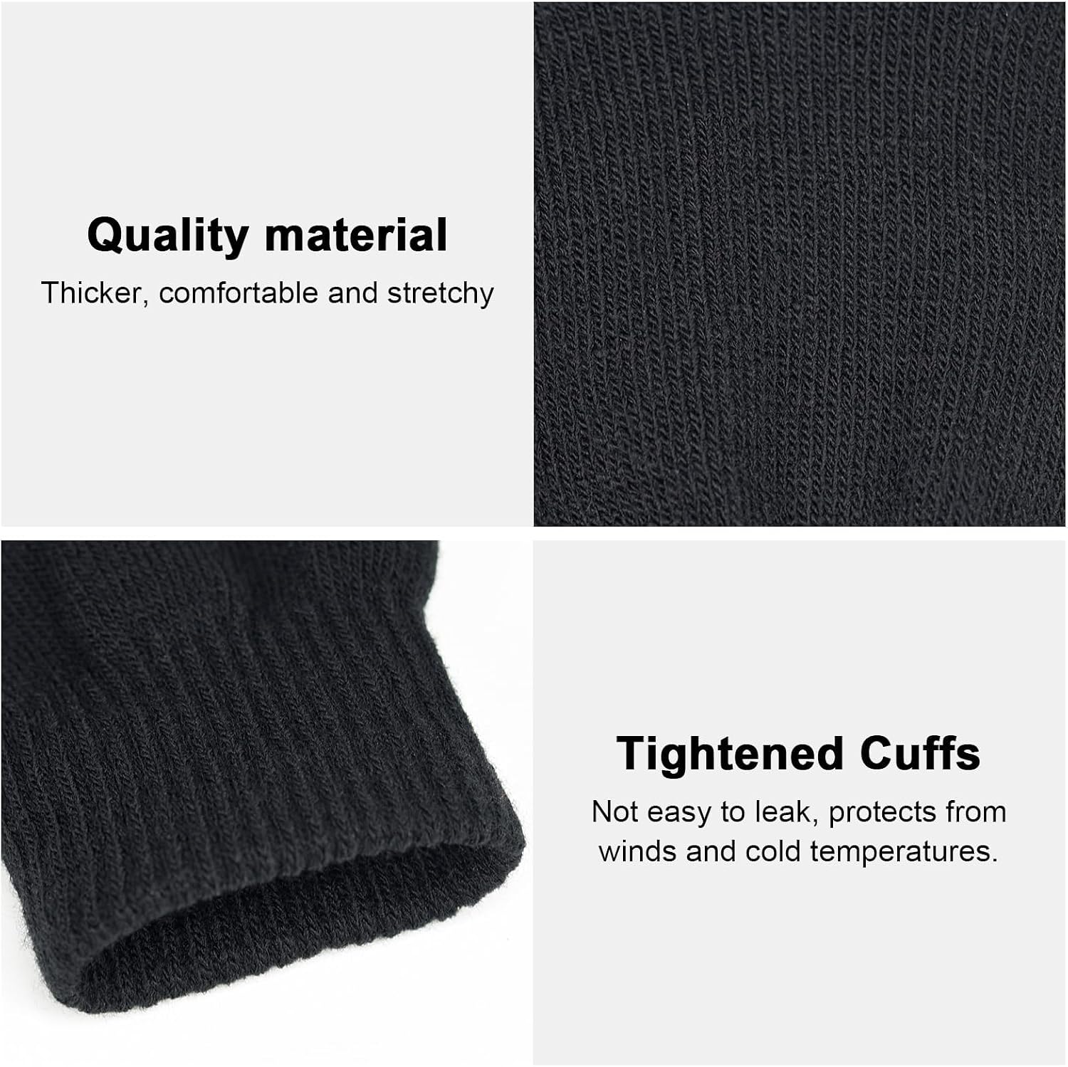 MENOLY 15 Pairs Kids Toddlers Magic Stretch Mittens Solid Color Winter Warm Kids Knit Gloves for Boys and Girls