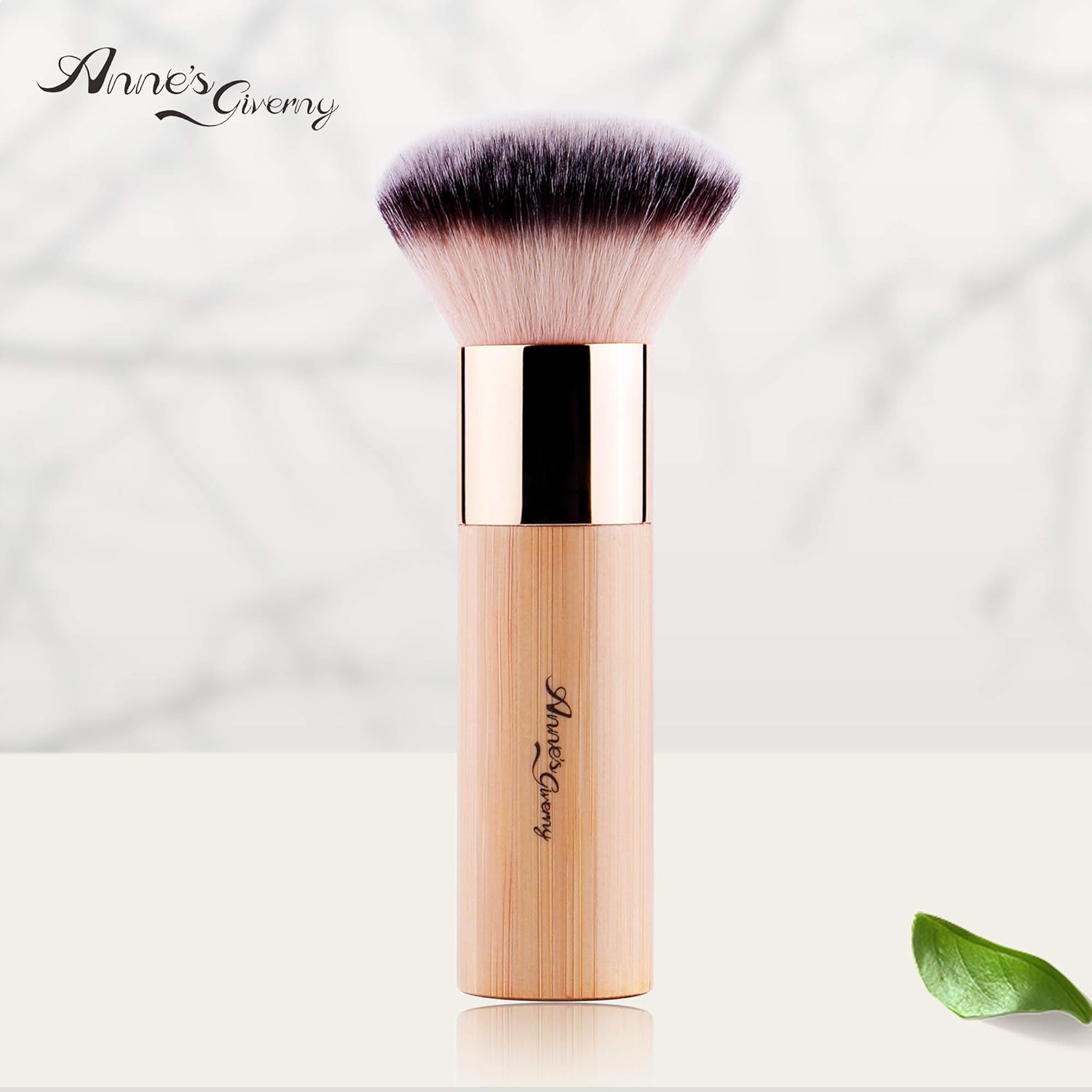 ANNE'S GIVERNY Makeup Foundation Sponge Brush Bronzer Loose Powder Blush Finish Airbrush Buffer Contour Kabuki Blender (Bamboo) - Image 8