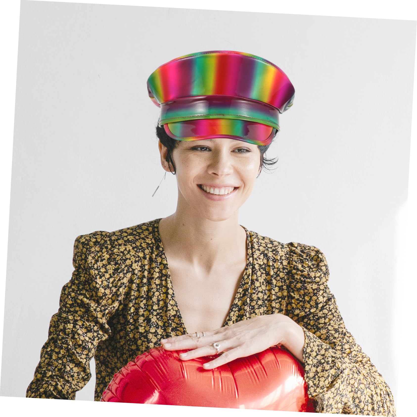 FRCOLOR Sombrero Colorido para Mujer de Cuero para Fiesta y Halloween | Diseño Creativo y Divertido, Ligero y Cómodo de Llevar, Adecuado para Fiestas Temáticas y Celebraciones