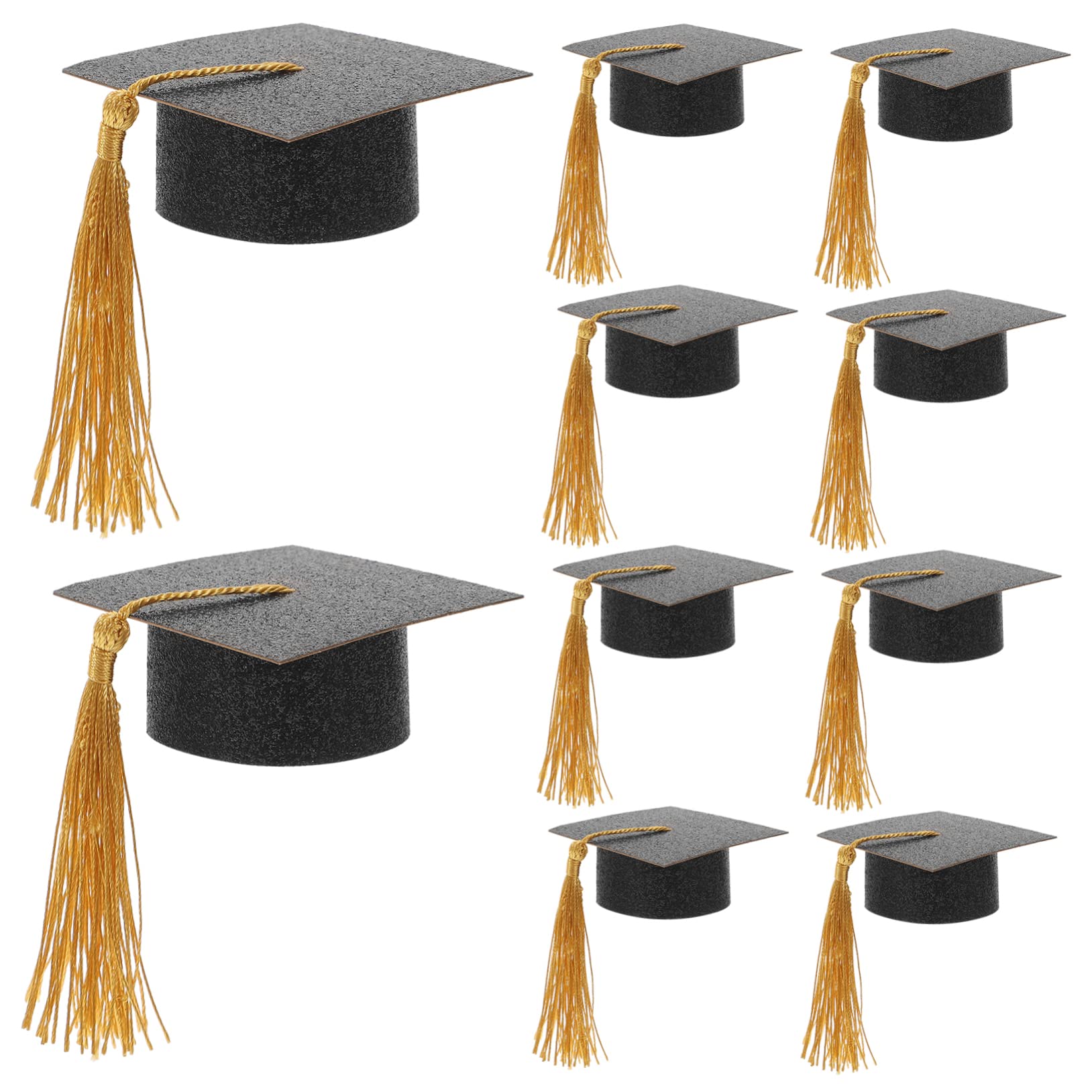 20 piezas de sombrero de doctor decoración, tapa de graduación, mini sombrero de graduación, decoraciones, vasos, sombreros, tapas de graduación para tazas, tapa de graduación, tapa de cáliz,